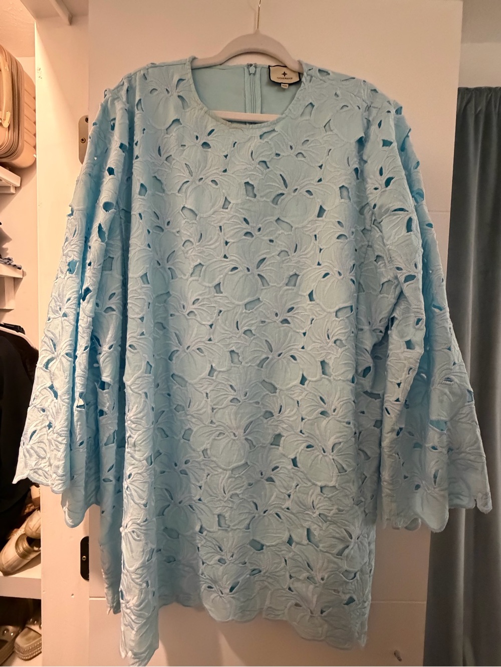 Tuckernuck Powder Blue Lace Overlay Dress